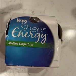 L'eggs Sheer Energy Medium Support Black Nylons